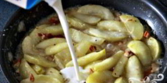 Рецепт вафель с яблоками и орехами