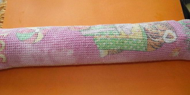 Рецепт вишневого полосатого рулета