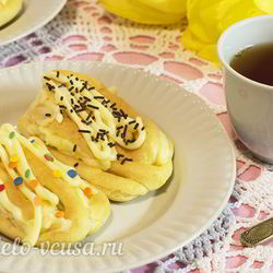 Рецепт Домашних эклеров со сгущенкой