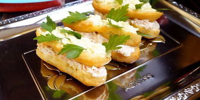 Рецепт эклеров с крабовой начинкой