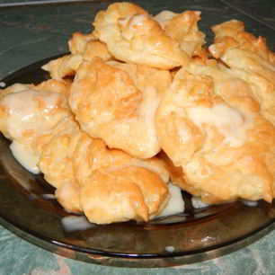 Рецепт Заварных пирожных со сливочно-сгущеным кремом