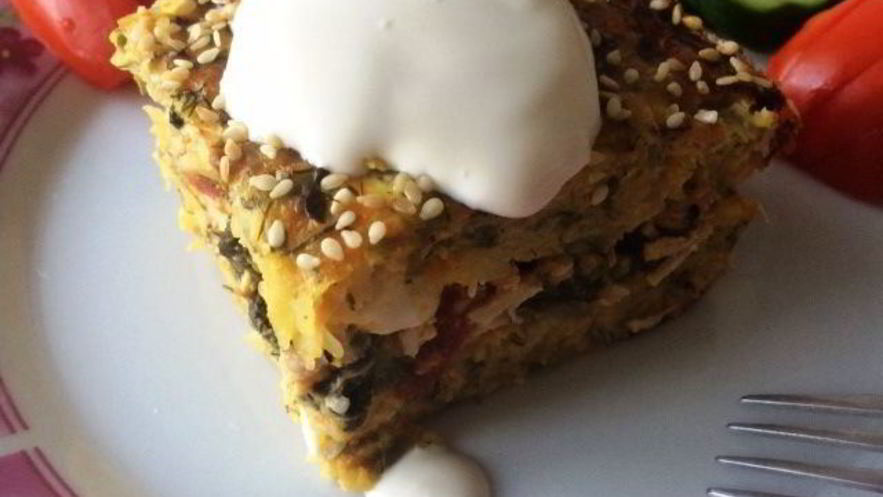 Рецепт картофельной запеканки с брынзой и шпинатом