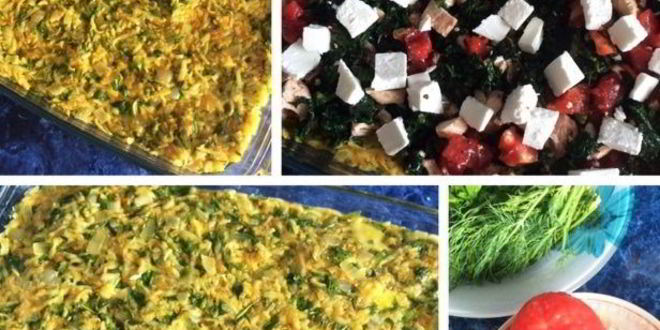 Рецепт картофельной запеканки с брынзой и шпинатом