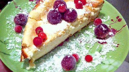 Рецепт Нежной творожной запеканки с ягодами