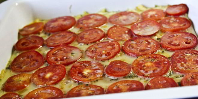 Рецепт запеканки из кабачков, помидоров и сыра