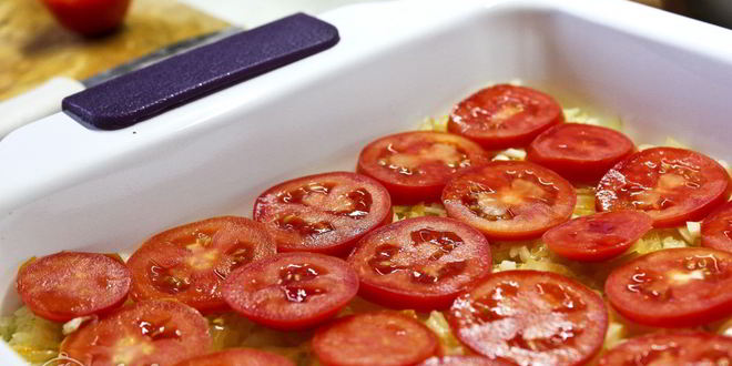 Рецепт запеканки из кабачков, помидоров и сыра