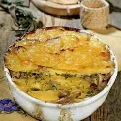 Рецепт Запеканки из картофеля, вешенок и сыра