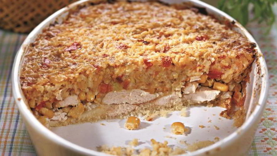 Рецепт запеканки из курицы с кукурузой
