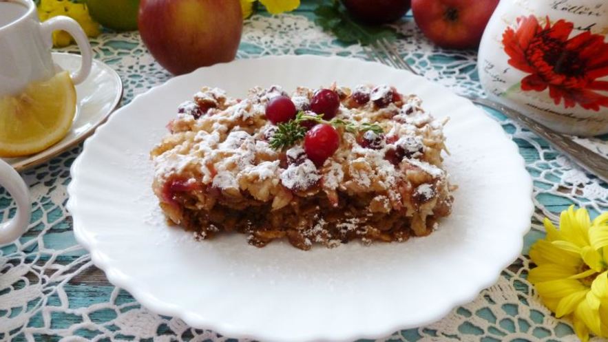 Рецепт запеканки из овсянки и яблок