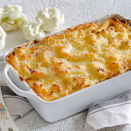 Рецепт Запеканки из цветной капусты и пасты под сырной корочкой
