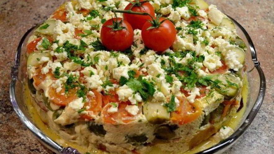 Рецепт запеканки с овощами и рыбой