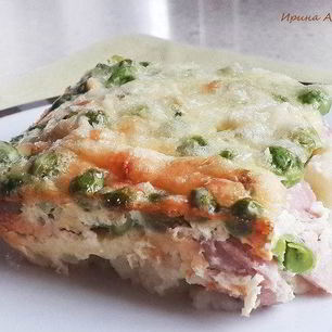 Рецепт Запеканки с зеленым горошком