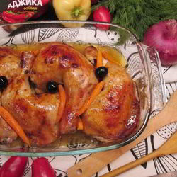 Рецепт Курочки-гриля под маринадом из аджики