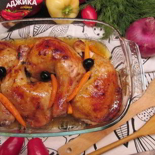Рецепт Курочки-гриля под маринадом из аджики
