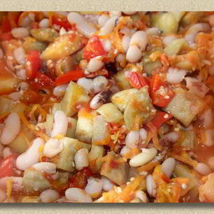 Рецепт Баклажанов с фасолью