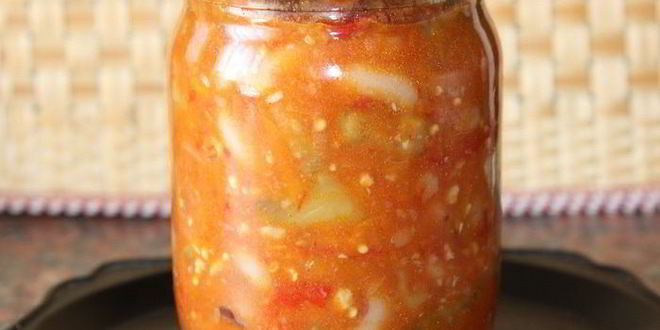 Рецепт баклажанов с фасолью