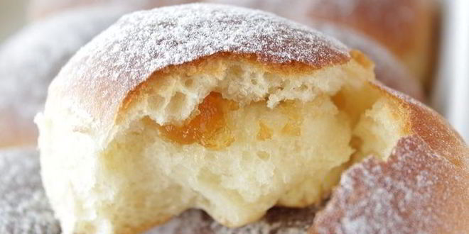 Рецепт бухтелей с абрикосовым джемом