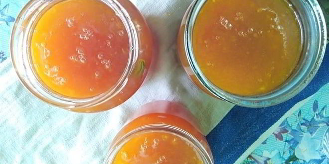 Рецепт джема из абрикосов, персиков и базилика
