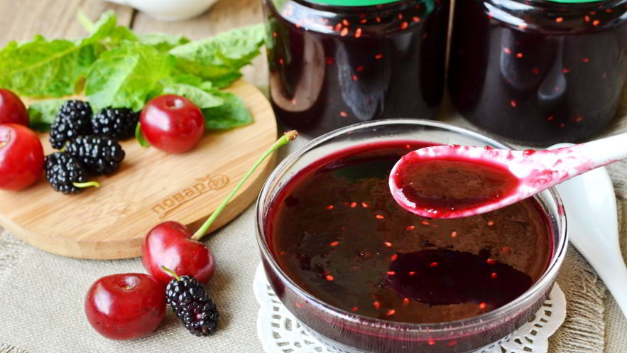 Рецепт джема из вишни и шелковицы