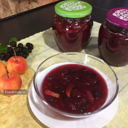 Рецепт Джема из яблок с черноплодной рябиной в мультиварке