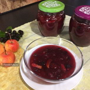 Рецепт Джема из яблок с черноплодной рябиной в мультиварке