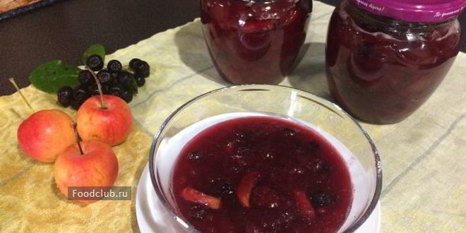 Рецепт джема из яблок с черноплодной рябиной в мультиварке