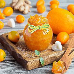 Рецепт Имбирного джема с лимоном и кумкватами