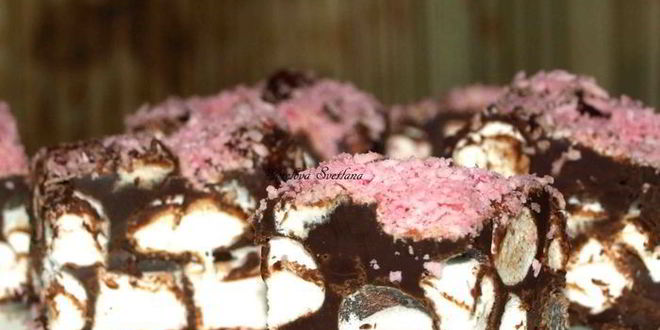 Рецепт маршмеллоу с шоколадом и вишневым джемом