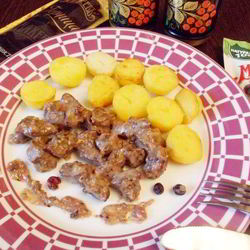 Рецепт Телячьих почек в соусе из горчицы и джема