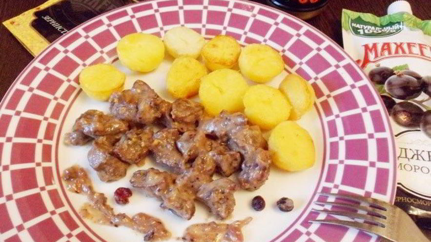 Рецепт телячьих почек в соусе из горчицы и джема