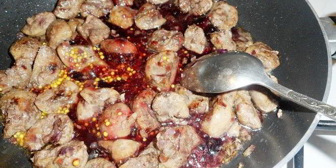 Рецепт телячьих почек в соусе из горчицы и джема