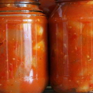 Рецепт Кабачков, жареных в томате, на зиму