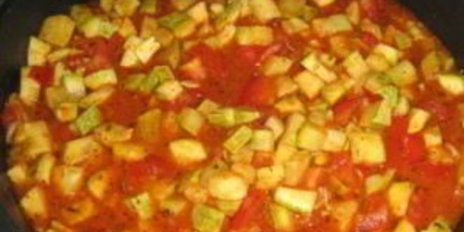 Рецепт кабачков, жареных в томате, на зиму