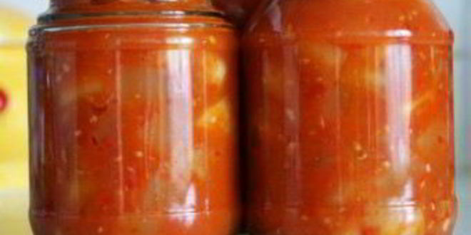 Рецепт кабачков, жареных в томате, на зиму