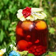 Рецепт Компота из вишни и малины