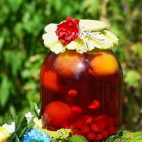 Рецепт Компота из вишни и малины