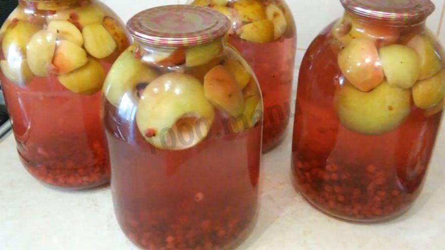 Рецепт компота из яблок и красной смородины