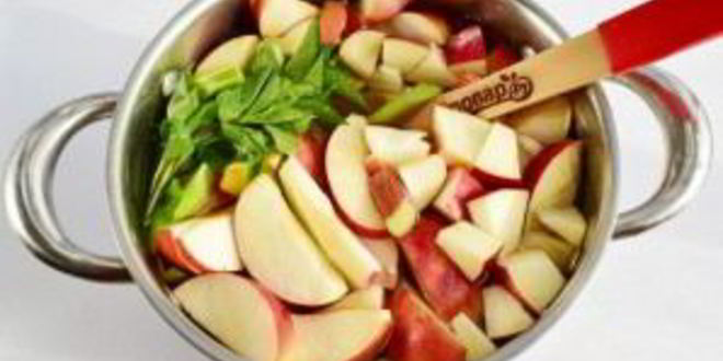 Рецепт компота с ревенем и яблоками