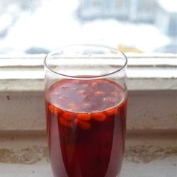 Рецепт Зимнего компота из вишни и облепихи