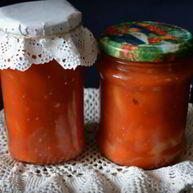 Рецепт Лечо на зиму с томатной пастой