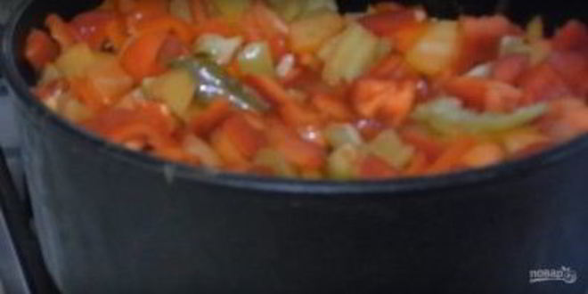 Рецепт лечо на зиму с томатной пастой