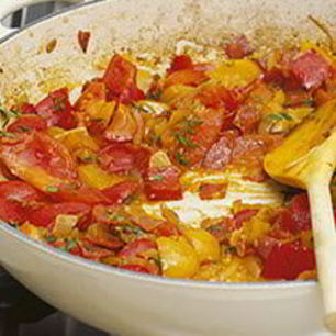 Рецепт Лечо с копченостями