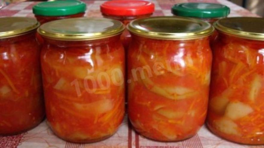 Рецепт вкусного и простого лечо с томатным соком