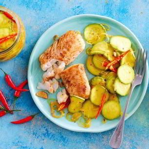 Рецепт Хрустящих маринованных кабачков