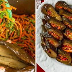 Рецепт Маринованных баклажанов с морковью