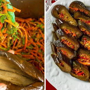 Рецепт Маринованных баклажанов с морковью