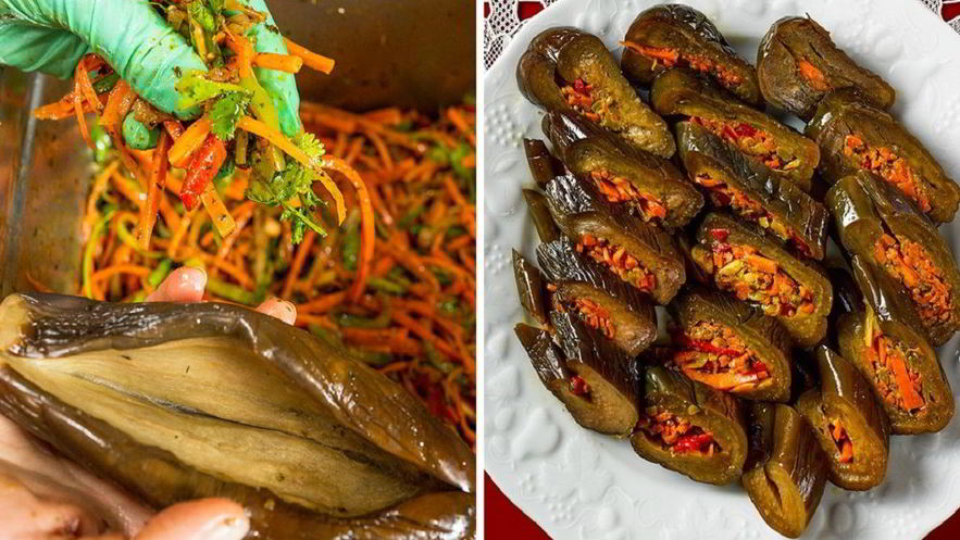 Рецепт маринованных баклажанов с морковью