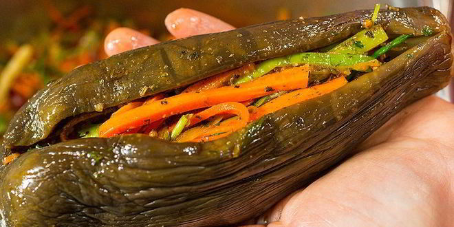 Рецепт маринованных баклажанов с морковью