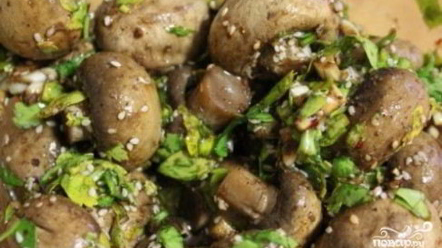Рецепт маринованных шампиньонов по-корейски