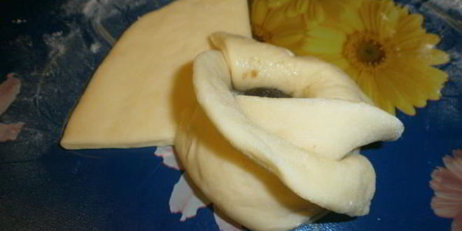 Рецепт розочки-бутона с повидлом